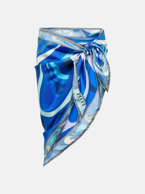 PUCCI Printed silk twill scarf