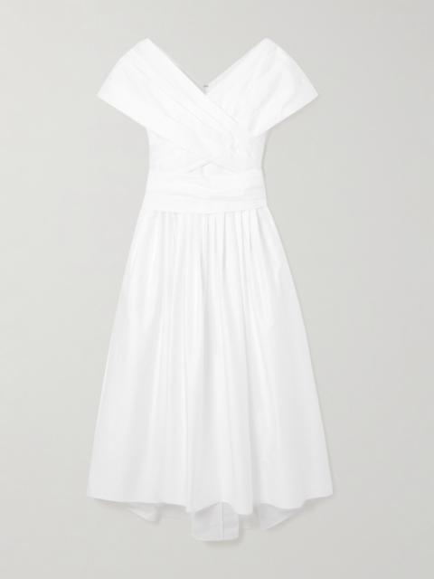 ADAM LIPPES Wrap-effect Cotton-poplin Midi Dress