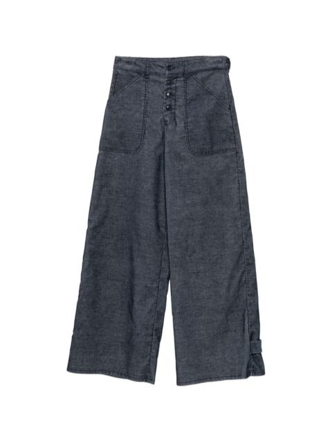 EMPORIO ARMANI pinstriped button-fly trousers