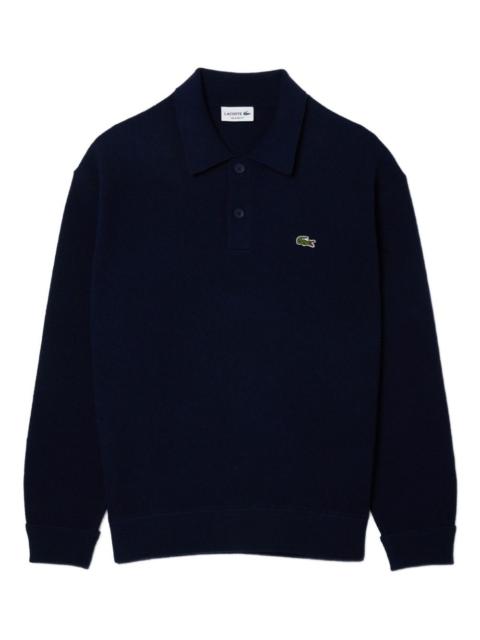 LACOSTE long sleeve wool polo shirt