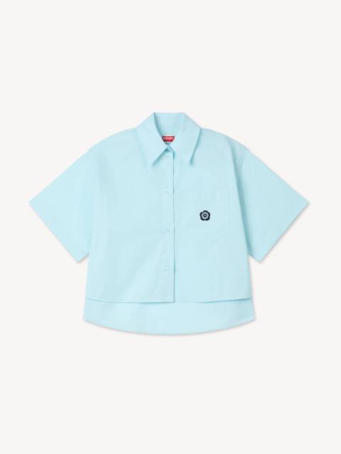 KENZO 'Boke Flower 2.0' embroidered short slevee shirt in cotton poplin