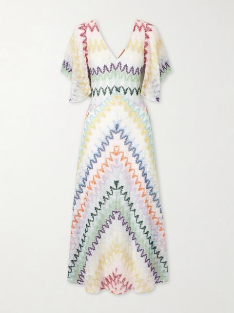 Missoni Metallic Crochet-knit Maxi Dress