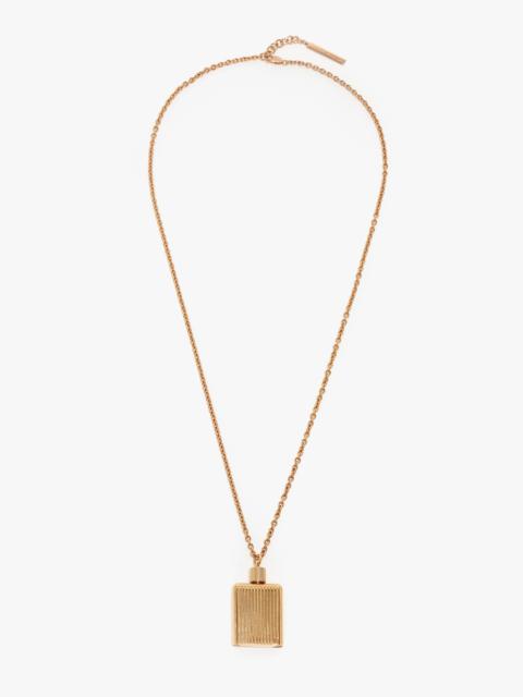 Victoria Beckham Exclusive Perfume Bottle Necklace In Brushed Gold