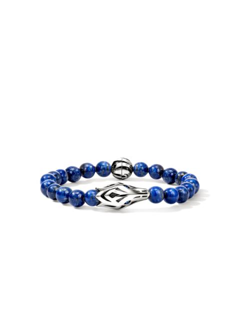JOHN HARDY Naga Beaded Bracelet, Sterling Silver, Lapiz Lazuli, 8MM