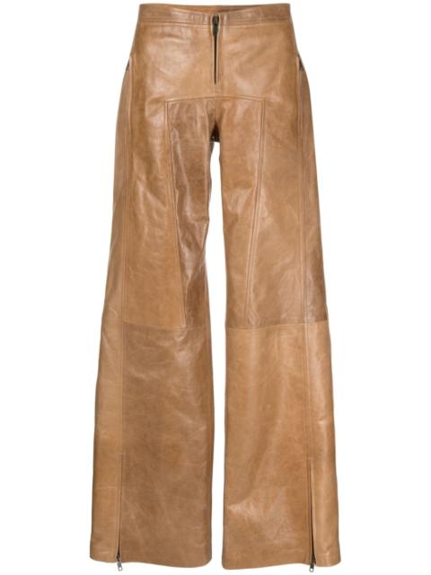 KNWLS leather flared trousers