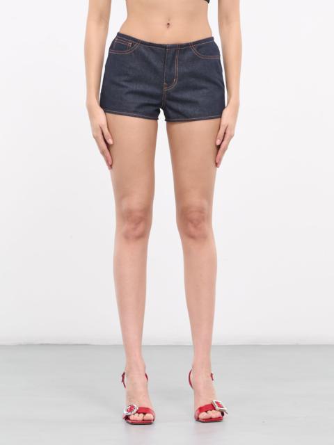We11done Low-Rise Denim Shorts