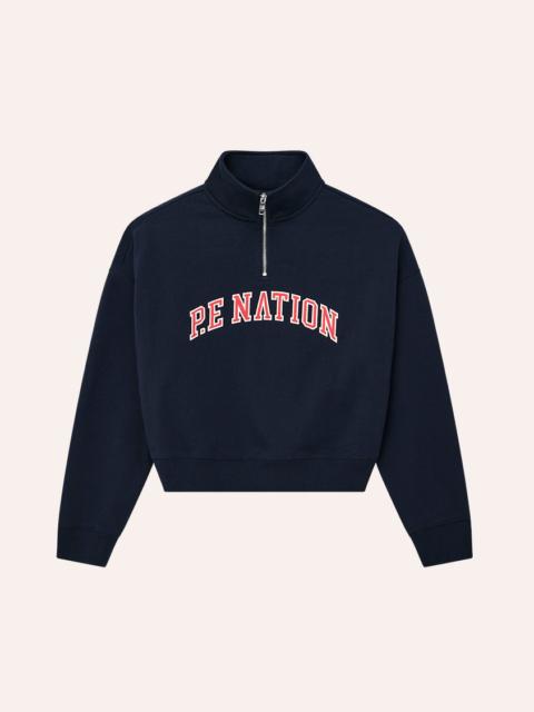 P.E NATION LEGACY QUARTER ZIP SWEAT IN DARK NAVY