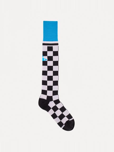 Vivienne Westwood CHECK HIGH SOCK