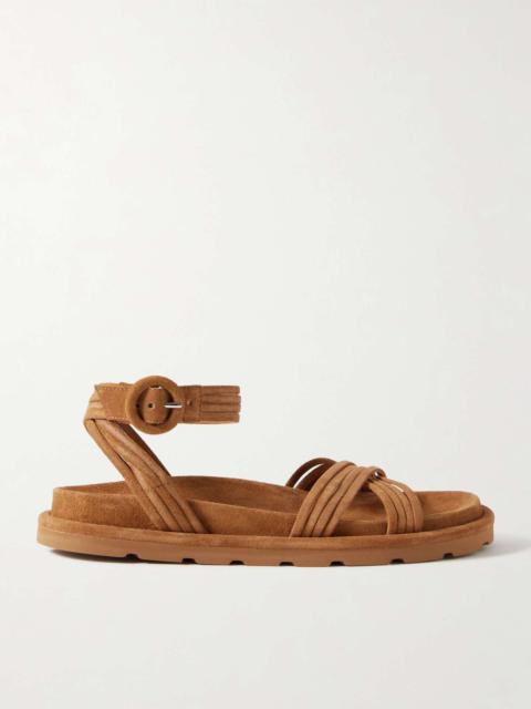 Gianvito Rossi Lianne suede sandals Tan