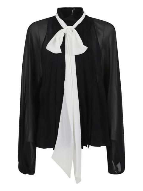 GIAMBATTISTA VALLI pleated tie-detail blouse