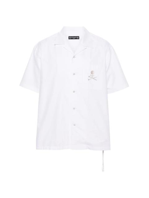 mastermind JAPAN logo-embroidered cotton shirt
