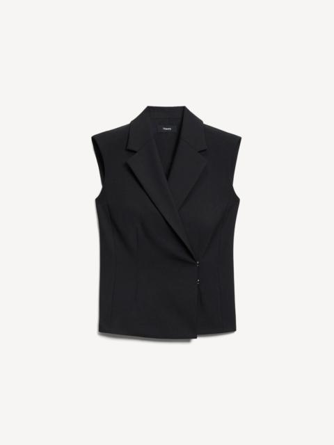 Theory Asymmetrical Vest in Good Wool