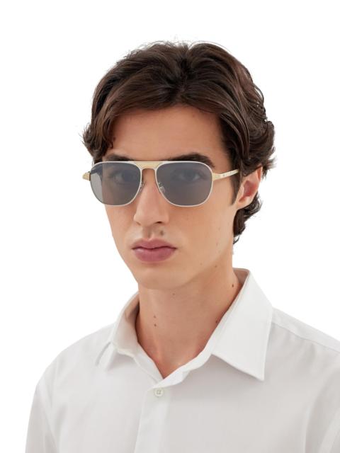 Cartier Men's Santos Evolution 58MM Navigator Sunglasses - Gold Silver