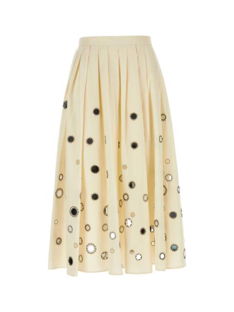 Cream Cotton Skirt