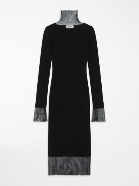 ALIBI Mock polo-neck knit dress