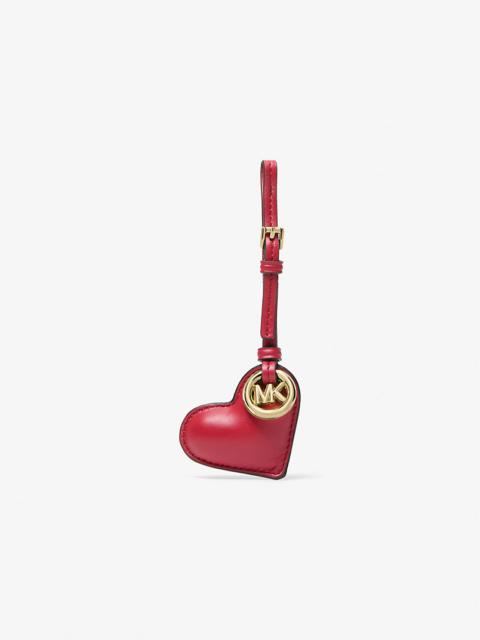 MICHAEL KORS Puffy Heart Leather Bag Charm