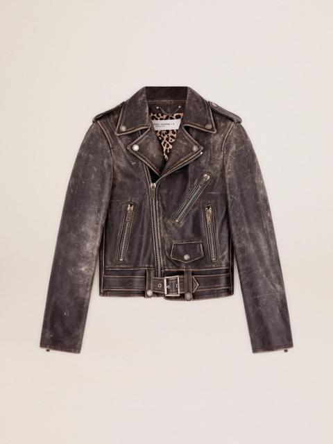 Golden Goose Women’s leather biker jacket