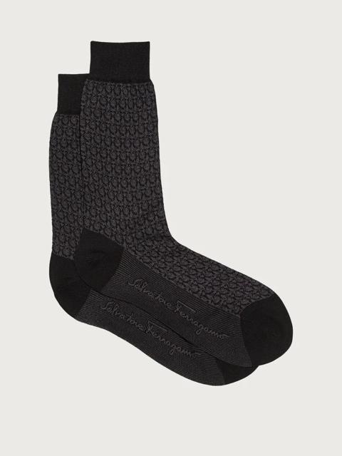 FERRAGAMO GANCINI JACQUARD SOCKS