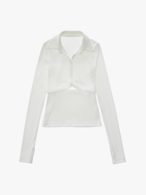 Helmut Lang CUT-OUT POLO TOP