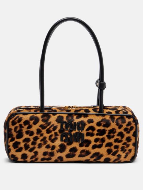 Miu Miu Leopard-print calf hair shoulder bag
