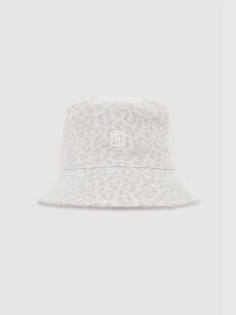 ANINE BING Nicks Bucket Hat - Washed White Leopard