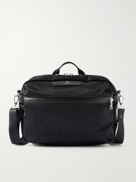 master-piece Proress Leather-Trimmed Twill Messenger Bag