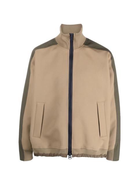sacai high-neck zip-up jacket