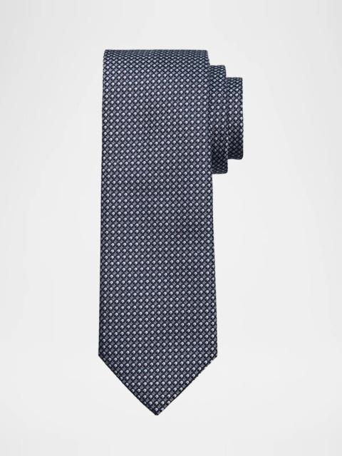 Brioni Men's Silk Micro-Jacquard Silk Tie