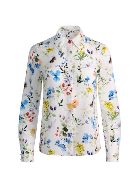 Alice + Olivia WILLA SILK BLOUSE