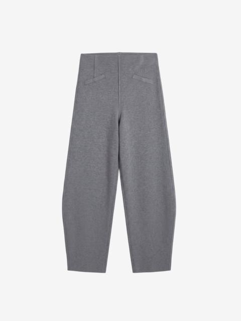 The Frankie Shop Enya Knit Barrel Leg Pants - Grey