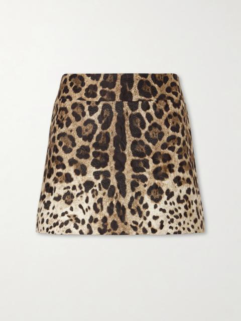 Dolce & Gabbana Leopard-print Cotton Mini Skirt