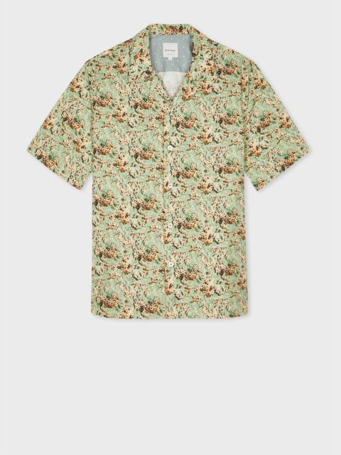 Paul Smith Green Flower Print Short-Sleeve Shirt
