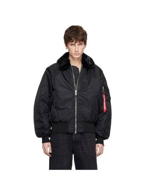 MASTERMIND WORLD Black Alpha Industries Edition B-15 Flight Reversible Bomber Jacket