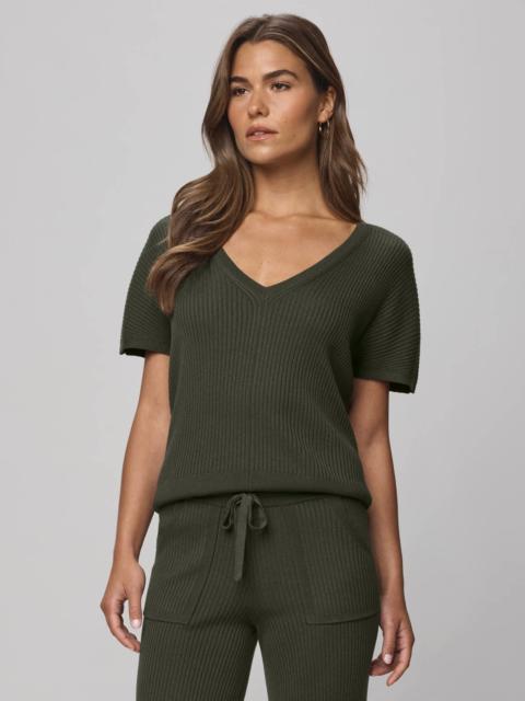 Splendid Georgie Cashblend Short Sleeve Sweater