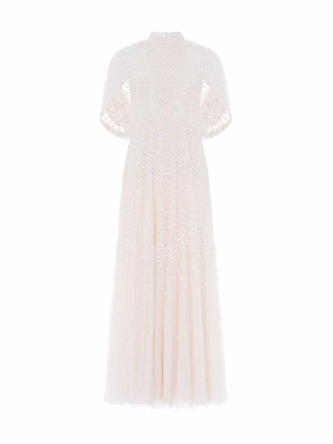 Needle & Thread Scallop Sequin Cape Ankle Gown