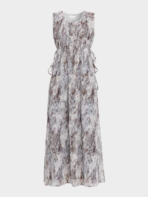 Lafayette 148 New York Sleeveless Gathered Waist Midi Dress