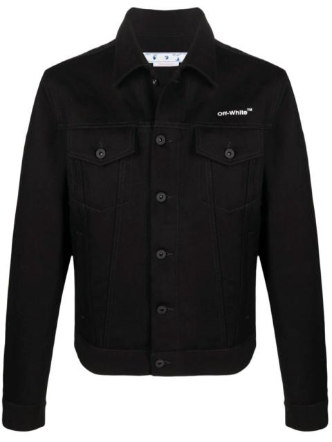 Off-White OFF-WHITE Diag Tag Slim Denim Jacket Black