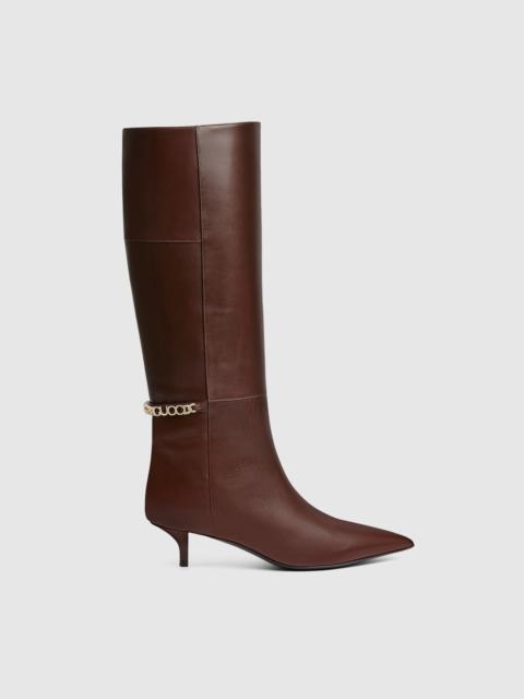 GUCCI Gucci Signoria Leather Knee Boots