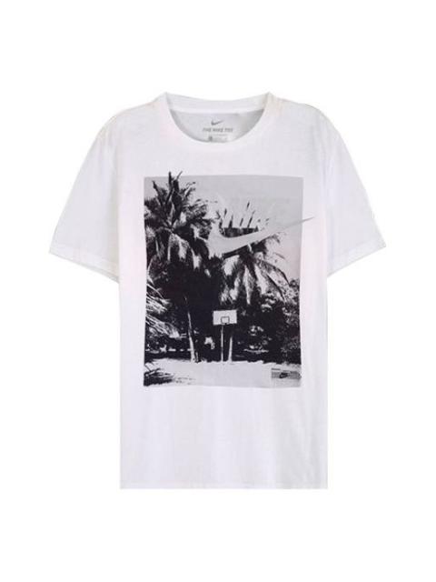 Nike Nike Stadium Printing Round Neck Short Sleeve White CD1295-100