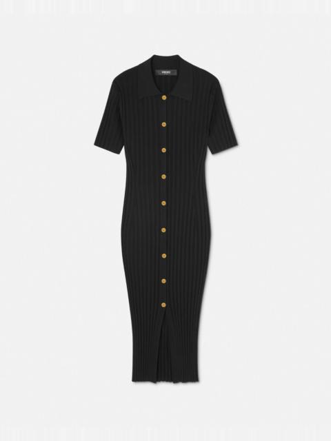 VERSACE Knit Midi Shirt Dress