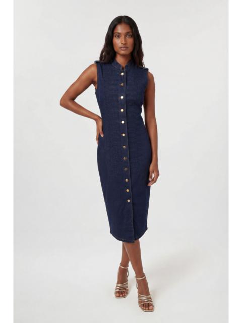 KAREN MILLEN Denim Military Midi Dress