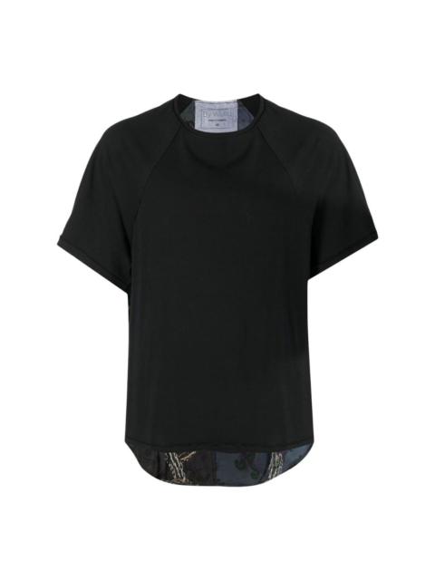 By Walid patchwork curved-hem T-Shirt