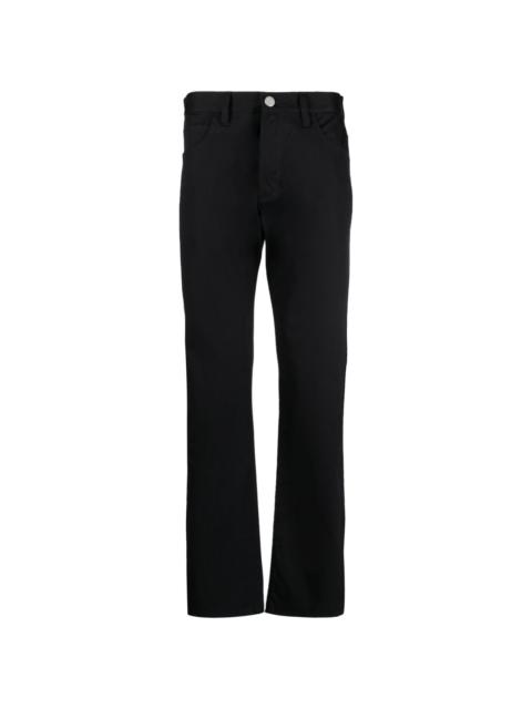 fiver-pocket straight-leg trousers