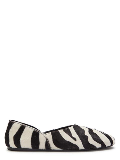 KHAITE Khaite Jane Zebra-print Calf Hair Ballet Flats