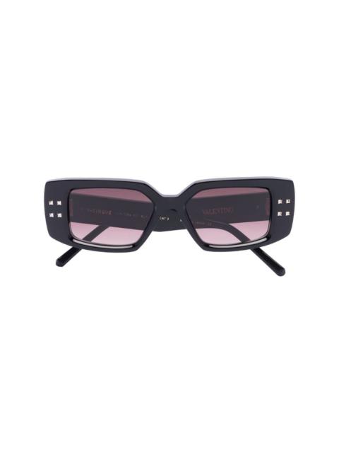 Valentino Rockstud rectangle-frame glasses
