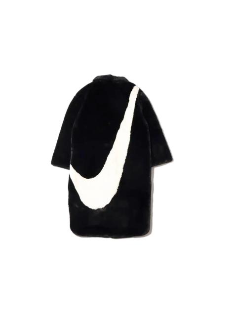 Nike Nike Women's Faux Fur Long Jacket Black/White