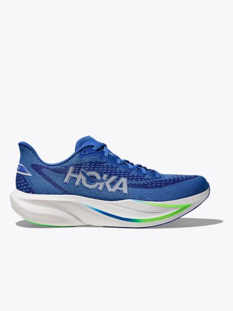 HOKA Men's Mach 7 Road Running Shoes in Cobalt Blue/Neon Green