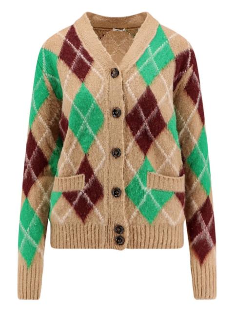 Aspesi argyle-pattern wool cardigan