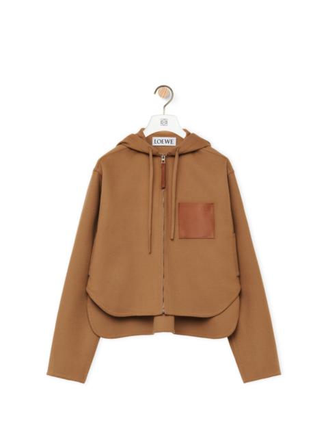 Loewe Hooded jacket in wool and cashmere