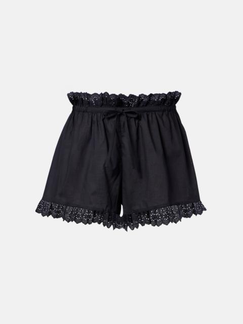 Poupette St Barth Cory broderie anglaise cotton poplin shorts